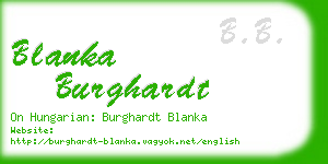 blanka burghardt business card